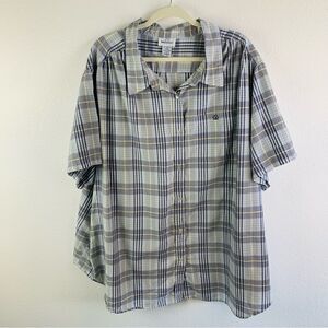 Willow Lane Plaid Short Sleeve Top‎